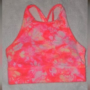 Lululemon Athletica Neon Pink Tie-Dye Sports Bra